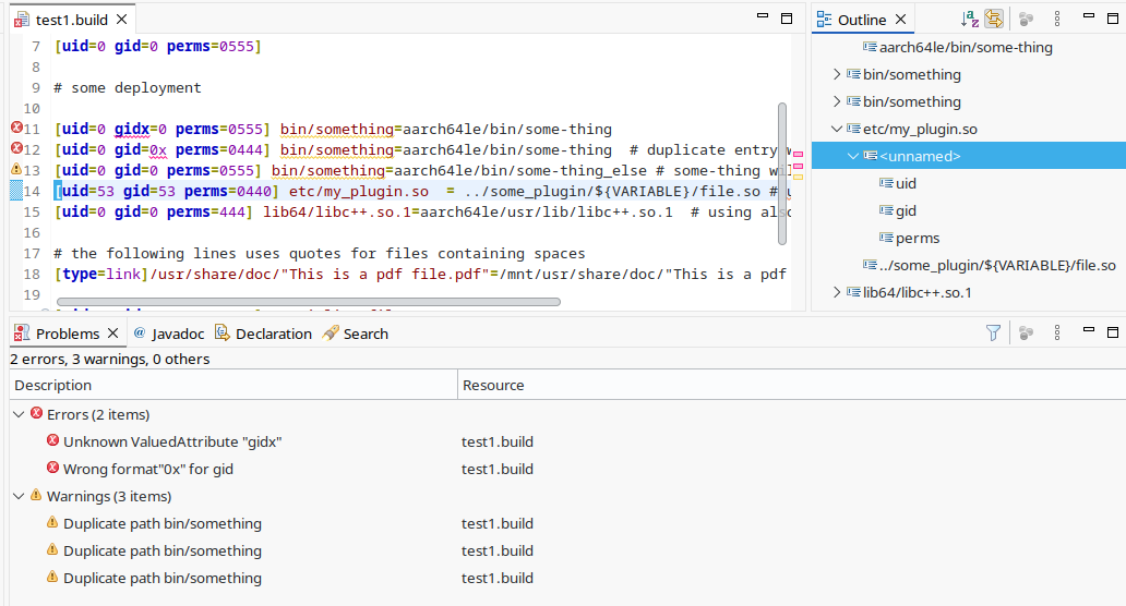 qnx buildfile eclipse plugin